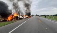 Accidente en carretera de Tamaulipas dejó 13 muertos.