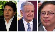 Pedro Castillo, expresidente de Perú; Andrés Manuel López Obrador, presidente de México; Gustavo Petro, presidente de Colombia.