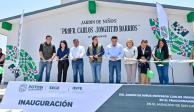 En beneficio de la niñez potosina, el gobernador inauguró un jardín de niños de la capital con una inversión de 7.75 millones de pesos.