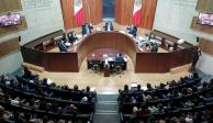 Aspectos de una sesión del pleno del Tribunal electoral, en foto de archivo.