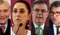 En la imagen, los cuatro aspirantes a la candidatura de Morena para 2024