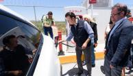 Inaugura Esteban Villegas cargador de vehículos Tesla en Durango.