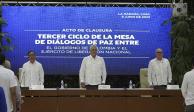 Termina en Cuba 3er. ciclo de negociaciones Colombia-ELN; México, garante de conversaciones