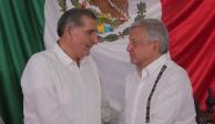 Adán Augusto López (izq.) junto al presidente Andrés Manuel López Obrador (der.).