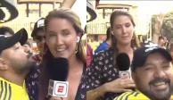 La periodista española Gemma Soler se defendió de un aficionado que la intentó besar.