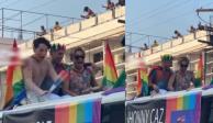 Kunno se cae en marcha LGBT+ en Monterrey y Jhnny Caz se burla de él