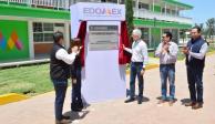 Alfredo Del Mazo inaugura nuevo edificio en la Universidad Politécnica de Texcoco.