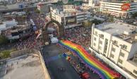 Así la Marcha LGBT+ en Monterrey.