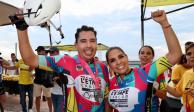 Mara Lezama, gobernadora de Quintana Roo, dio el banderazo para el L’Etape by Tour de France, realizado por primera vez en Cancún.