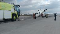 Aterriza de emergencia aeronave de la FGR en el Aeropuerto Felipe Ángeles