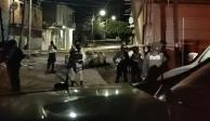 Elementos de la Policía Estatal de Guanajuato acordonaron el área en donde ocurrió el atentado la noche del pasado miércoles, en la comunidad El Sauz del municipio de Celaya.