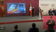 El director general del Fondo Nacional de Turismo (Fonatur), Javier May Rodríguez, anunció que este lunes salió el primer tren, elaborado por la empresa Alstom, que recorrerá la ruta del Tren Maya.