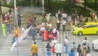 Manifestantes bloquean Paseo de la Reforma