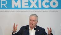 Santiago Creel, el día que registró su candidatura a la presidencia por el Frente Amplio por México, 4 de julio de 202315