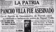 Portada de periódico sobre la muerte de Francisco Villa.