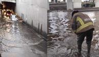 Aspectos de las inundaciones que se registraron este martes en la CDMX