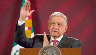 El Presidente López Obrador en conferencia de prensa en Palacio Nacional, ayer.