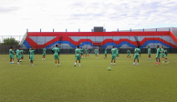Futbolistas del Bahia de Feira durante un entrenamiento.