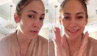 Jennifer López comparte su rutina de skincare... y la critican por 'pasarse de filtros'