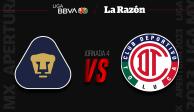 Pumas y Toluca chocan en la Jornada 4 del Apertura 2023 de la Liga MX