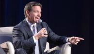 El gobernador Ron DeSantis, ayer, durante un evento en Atlanta.