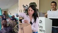Con chaleco antibalas y escoltados de militares, así votan aspirantes presidenciales en Ecuador.
