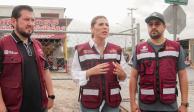 Marina del Pilar realizó un recorrido por distintas comunidades de la ciudad de Mexicali para revisar las acciones destinadas a atender el drenaje pluvial y reducir el riesgo de inundaciones.