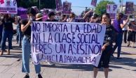 Durante la caminata de ayer, las y los manifestantes exigieron que este viernes, Hilario “N”, el feminicida de la joven Alma Lourdes, sea vinculado a proceso penal.