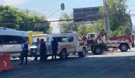 Transportistas retiran bloqueo en Av. Gustavo Baz y Mario Colín, en Tlalnepantla
