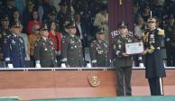 Entrega de distinciones a elementos del Estado Mayor, ayer.