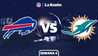 Buffalo Bills y Miami Dolphins chocan en la Semana 4 de la NFL
