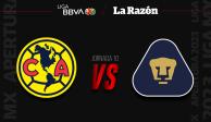 América y Pumas chocan en la Jornada 10 del Apertura 2023 de la Liga MX