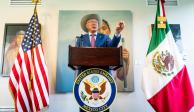 Ken Salazar, embajador de Estados Unidos en México, encabezó la conferencia de prensa con motivo de la reunión de seguridad entre las comitivas americana y mexicana.