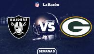 Las Vegas Raiders y Green Bay Packers chocan en la Semana 5 de la NFL