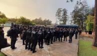 Fuerzas de seguridad resguardan entradas y salidas de Altamirano, Chiapas.