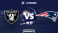 Las Vegas Raiders chocan ante los New England Patriots en la Semana 6 de la NFL
