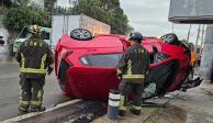 Volcadura en la carretera federal México-Cuernavaca