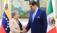 El presidente de Venezuela se reúne con la canciller.