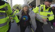 Detienen a Greta Thunberg en Londres.