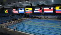 Los nadadores se entrenan previo al arranque de los Juegos Panamericanos 2023 en Santiago de Chile.