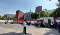 Sindicalizados de Educación Media Superior bloquean accesos de la Cámara de Diputados en la Venustiano Carranza.