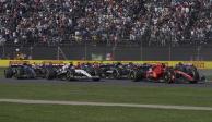 Algunos pilotos en sus respectivos monoplazas durante el Gran Premio de México 2023.