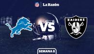 Lions y Raiders se enfrentan en la Semana 8 de la NFL