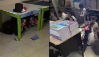 Durante un festival de Día de Muertos, estudiantes se tuvieron que esconder debajo de las mesas de los salones por una balacera afuera de una escuela primaria en Sonora.
