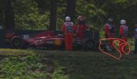 Charles Leclerc tras su choque en el GP de Brasil