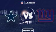 Dallas Cowboys y New York Giants chocan en la Semana 10 de la NFL