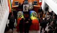 Ociel Baena y su pareja, en un homenaje en el Tribunal Electoral de Aguascalientes, ayer.