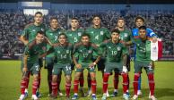 Jugadores de México antes del partido que perdieron 2-0 ante Honduras en los Cuartos de final ida de la Liga de Naciones de Concacaf