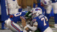 Taylor Rapp, profundo de los Bills, abandonó en ambulancia el partido contra los Jets por un fuerte choque.