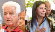 José Ramiro López Obrador, hermano del Presidente (Izq) y Manuela Obrador, prima del mandatario federal (Der)